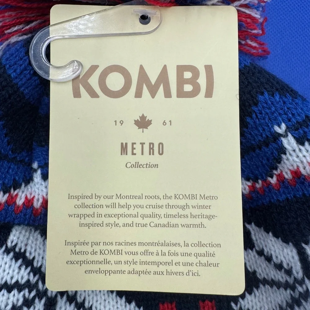 Kombi Metro NEW The Scandinave Pom Hat Snowflake Fair Isle Beanie H3293 Canadian